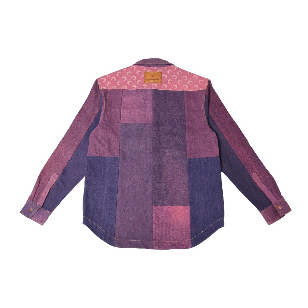 Marine Serre Patchwork Crescent Moon Shirt Purple - Picture 2 of 2